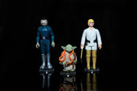 Small Clear Figure Stands for Vintage Action Figures